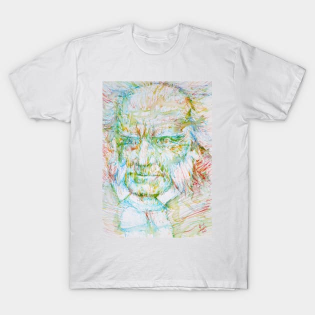 ARTHUR SCHOPENHAUER - watercolor portrait.2 T-Shirt by lautir